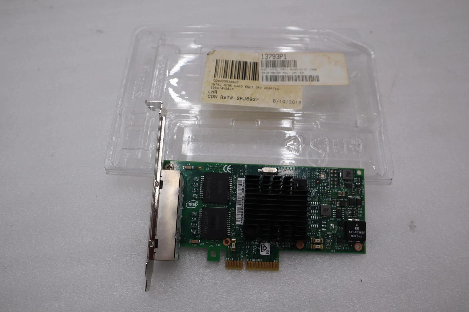 Intel I350-T4V2 I350-T4 PCI-E Quad Port RJ45 Gigabit Server Adapter STOCK H1035A - Image 1