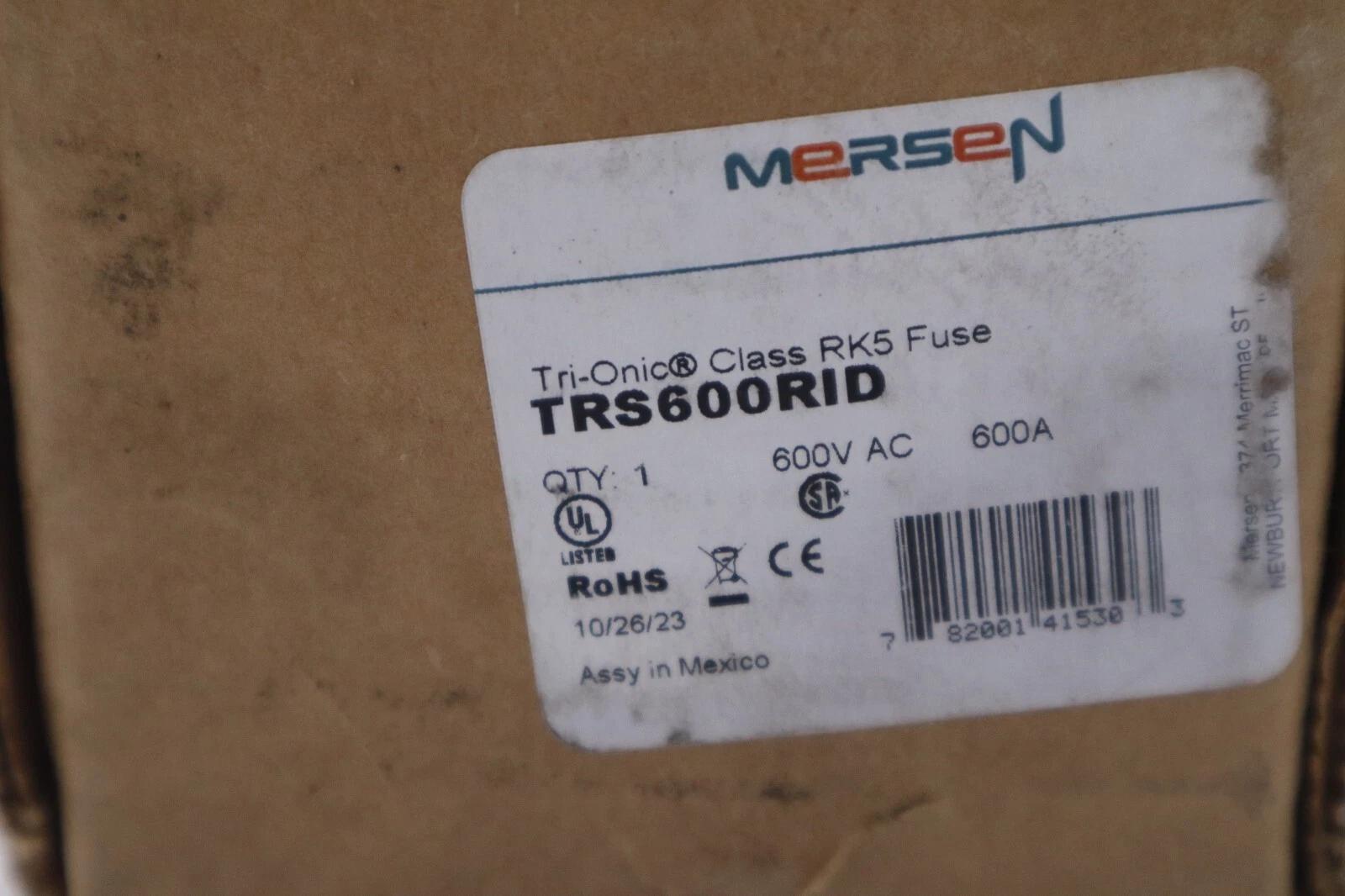 Mersen fuse trs600rid tri-onic class rk5 fuse new in box #3512a - Image 2