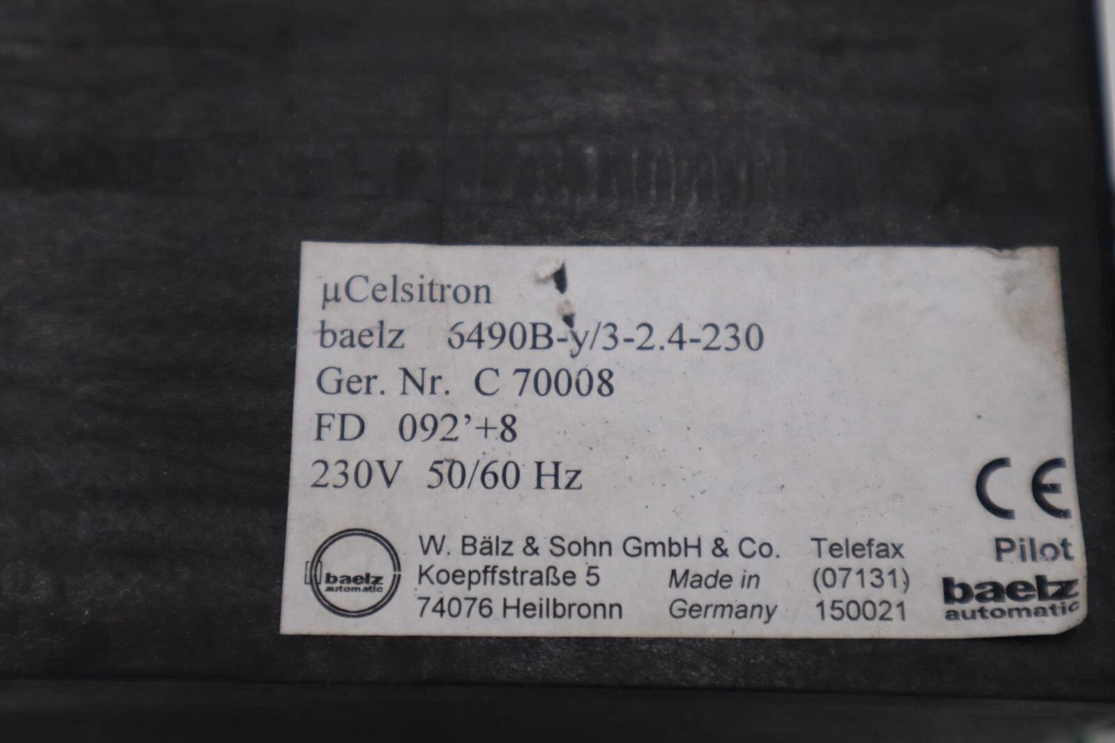 Baelz Automatic Thermostat 6490B-Y 3-2.4-230 Temperature Controller Stock K3001A - Image 3