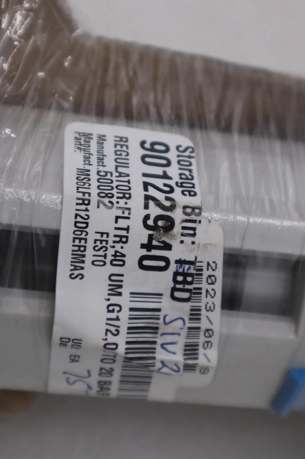NEW OPEN BOX FESTO pressure relief valve MS6-LFR-1/2-D6-E-R-M-AS STOCK 5579-A - Image 2