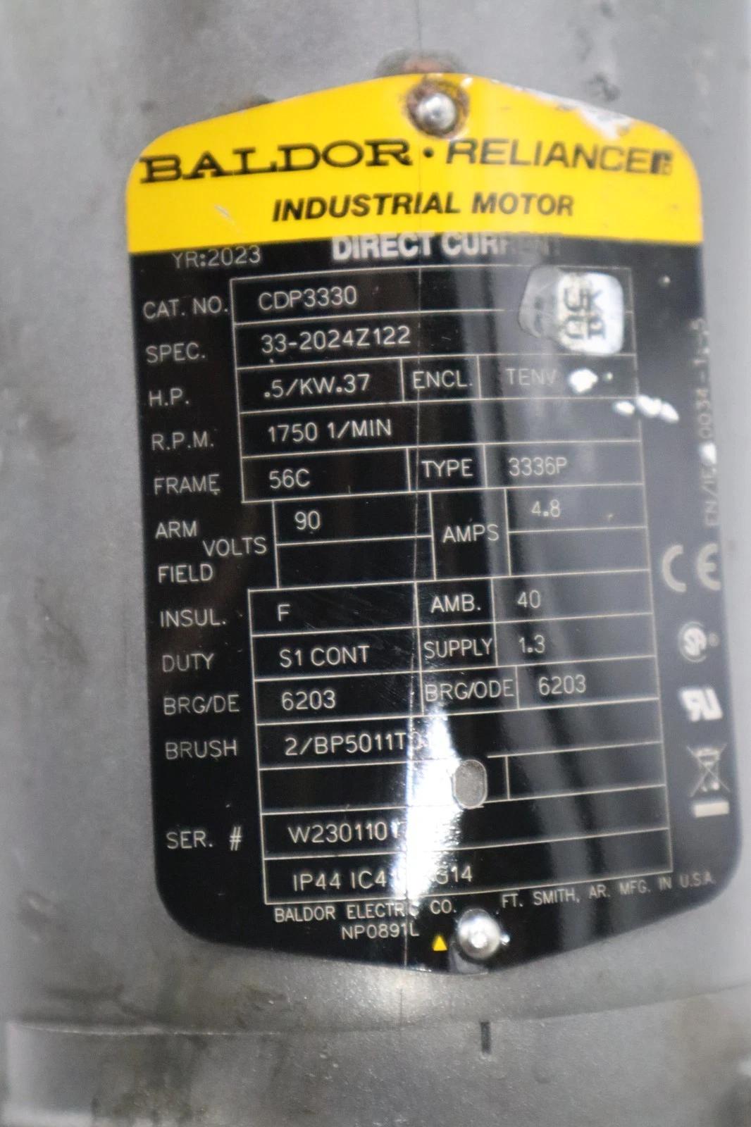New Baldor IDNM3534 Inverter Duty AC Motor .33HP 1725RPM 3PH 60Hz STOCK H1569 - Image 5