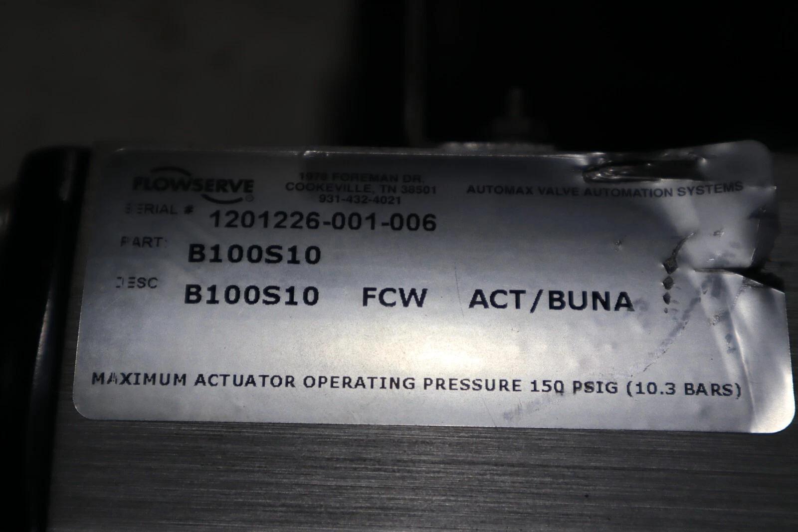Flowserve Automax NXCLU2M1-18-00200 Positioner Actuator Ball Valve STOCK 5007A - Image 2