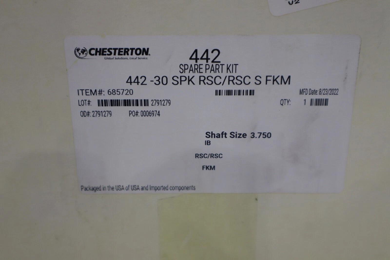 NEW IN BOX Chesterton 442-30 SPK RSC/RSC S FKM Split Seal STOCK 2946B - Image 2