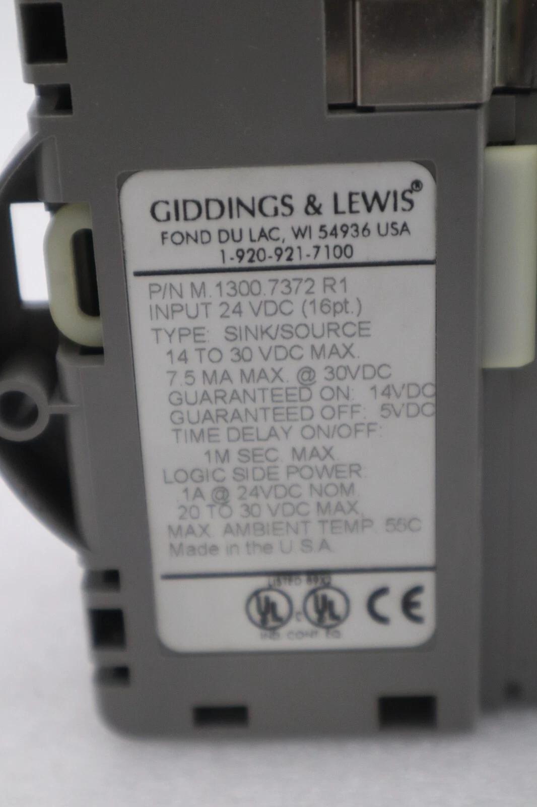 GIDDINGS & LEWIS M.1300.7372 R1 Input Module 24VDC SINK/SOURCE STOCK 645-D - Image 3