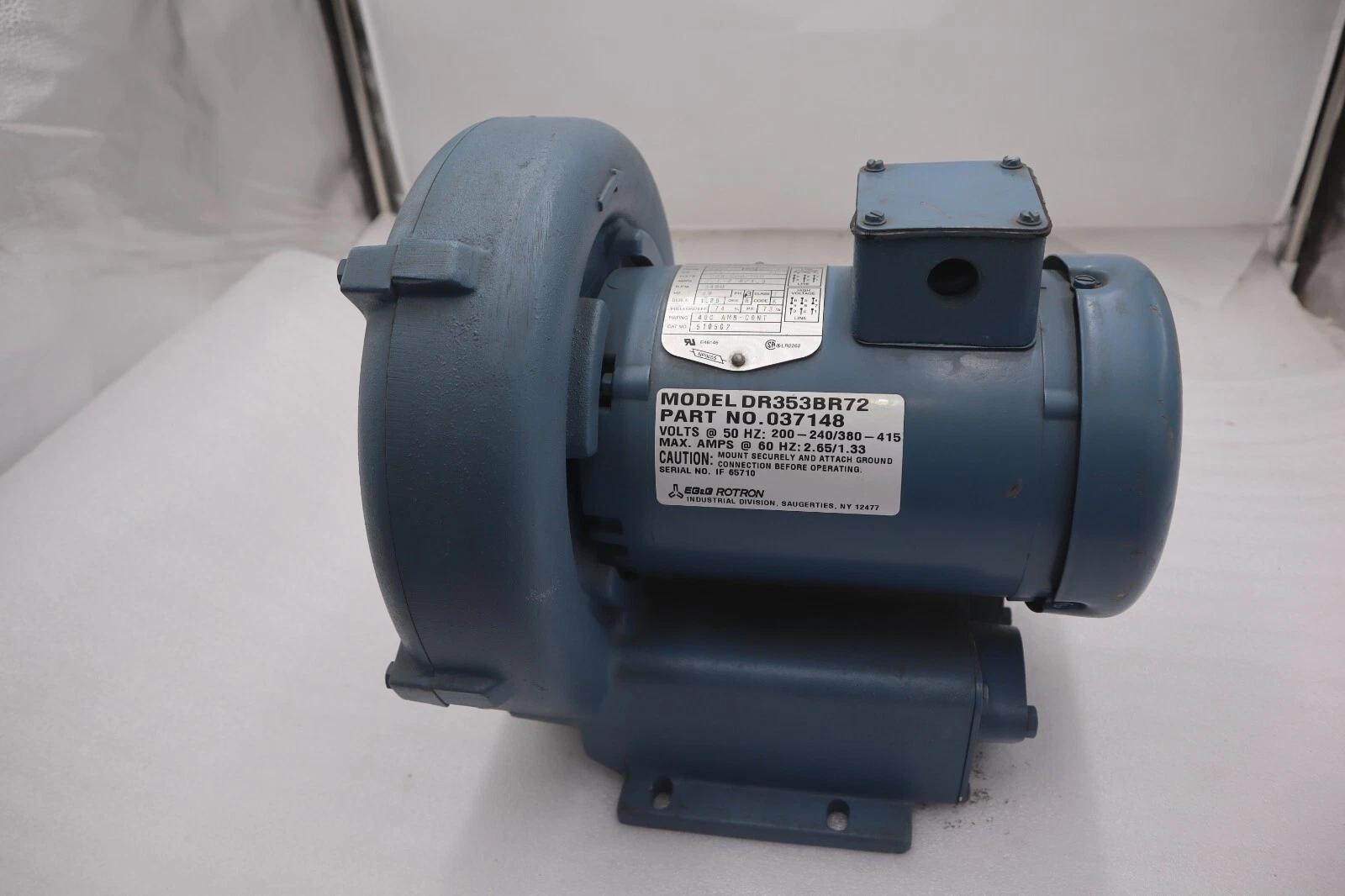 Ametek 37148 EG &G DR353BR72 Rotron Regenerative Blower .75HP NEW STOCK 4649 - Image 1