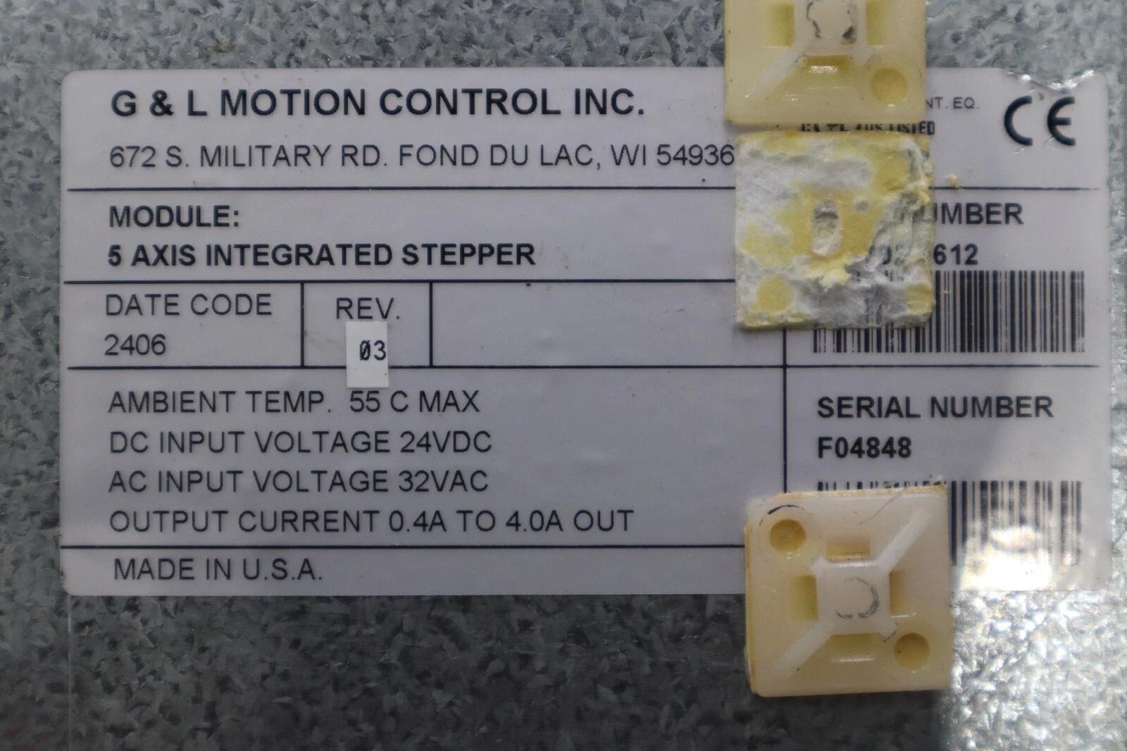 G & L MOTION CONTROL M.1302.7612 5-Axis Integrated Stepper 32Vac STOCK K-153-C - Image 2