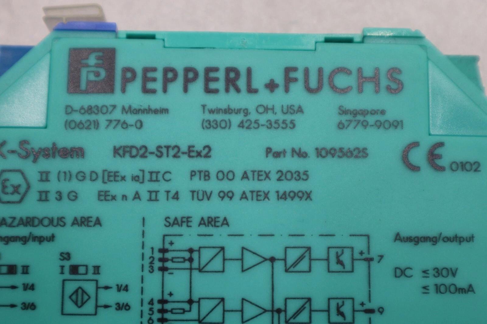 Pepperl + Fuchs KFD2-ST2-Ex2 Switch Amplifier K-System 1095625 STOCK K-3830 - Image 1
