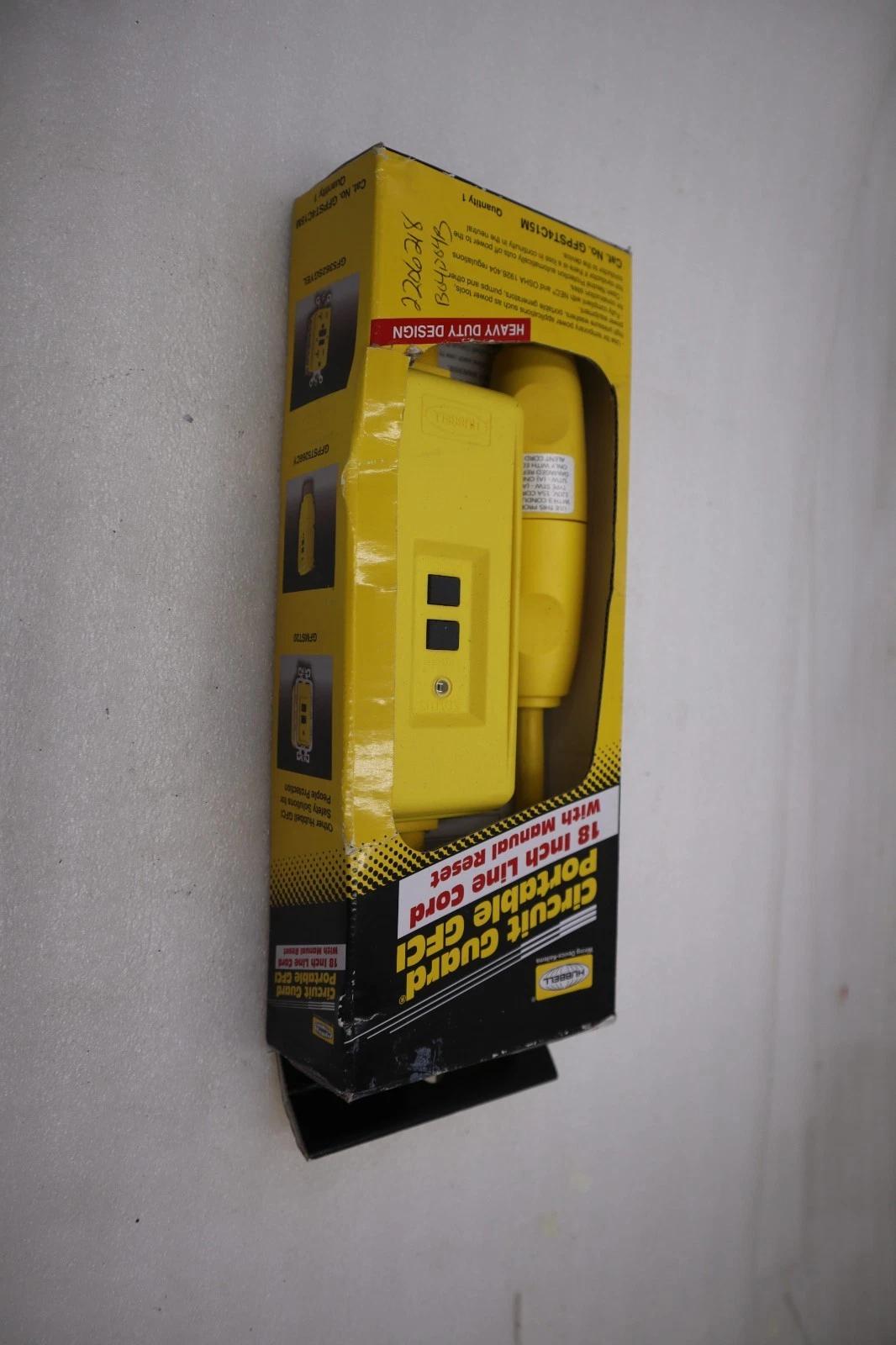 NEW Hubbell GFPST4C15M GFCI LINECORD IND 15A 120V 18 MAN AMPD STOCK H1127 - Image 3