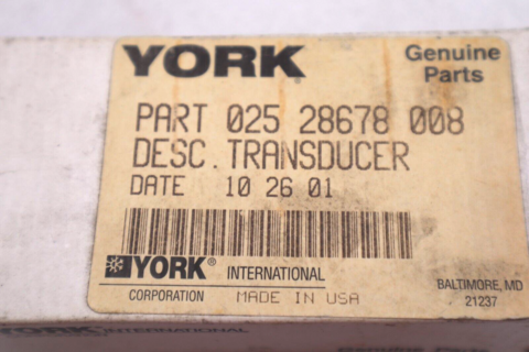 York 025-28678-008 desc transducer stock #k-2311 - Image 3