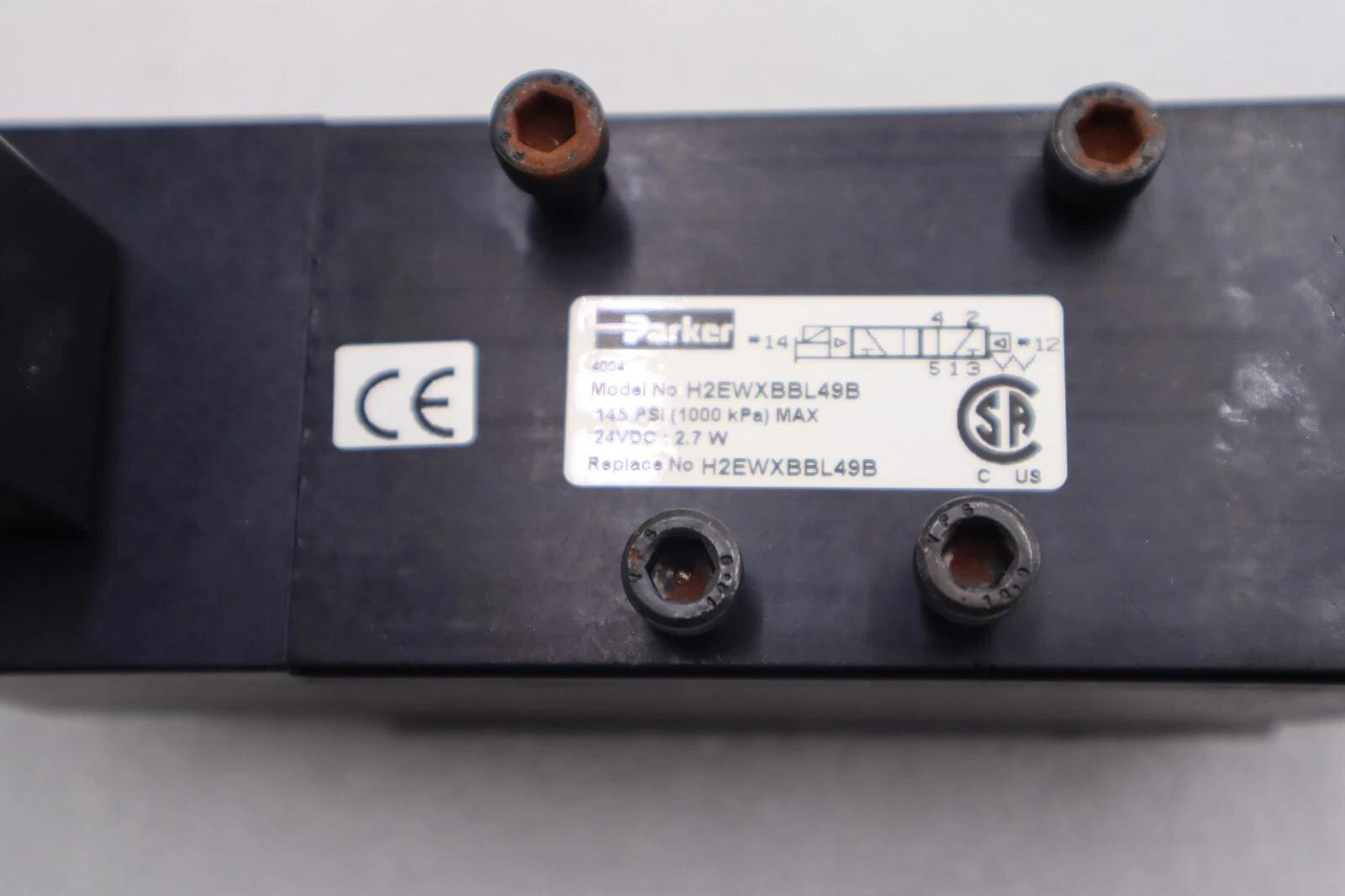 Parker #h2ewxbbl49b Solenoid Valve, new, STOCK L-541 - Image 3