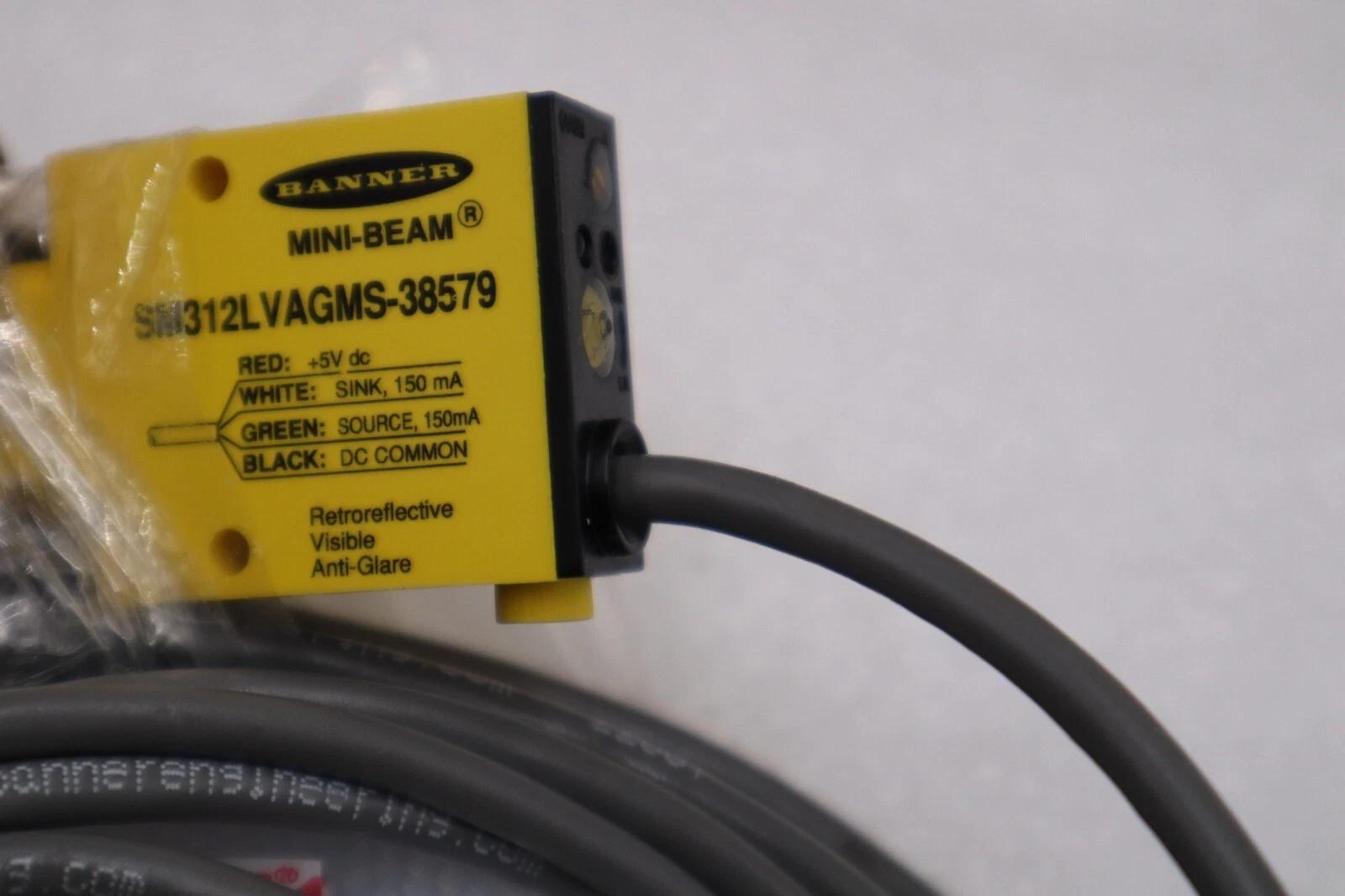 New banner sm312lvagms-38579 5 v dc l/o 12ft stripped 12 in on end stock h1020 - Image 2
