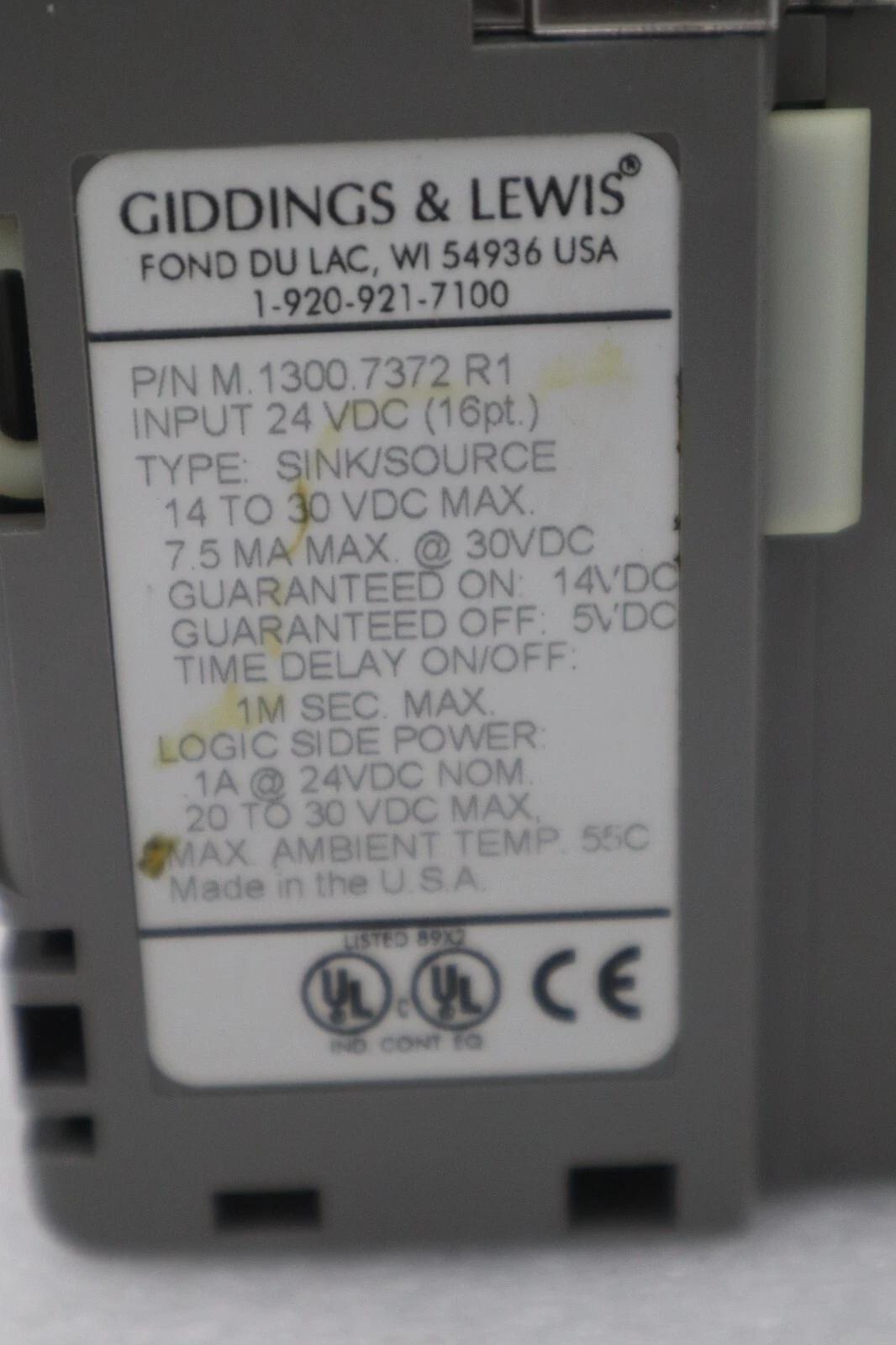 GIDDINGS & LEWIS M.1300.7372 R1 Input Module 24VDC SINK/SOURCE STOCK 651-D - Image 2
