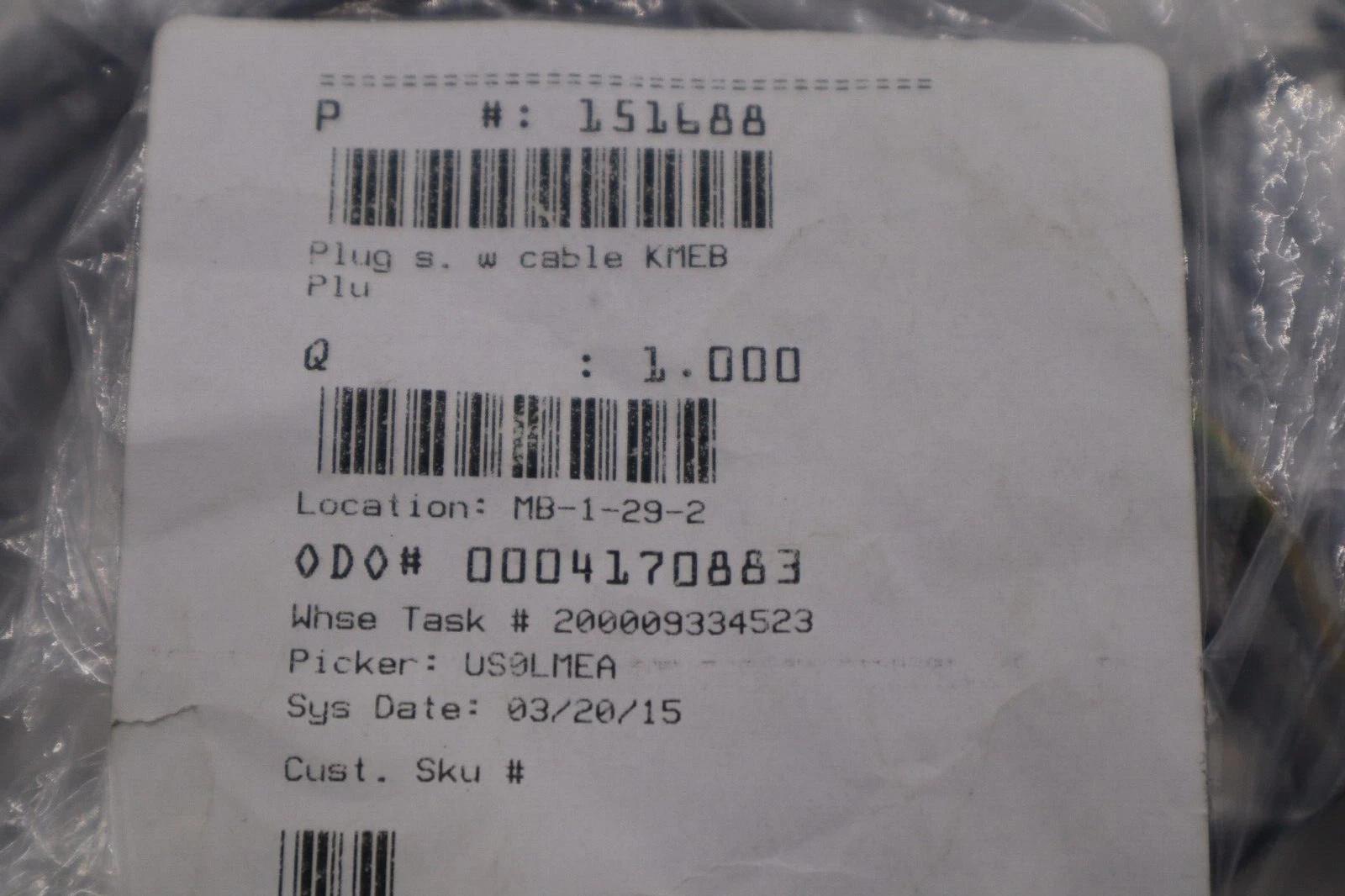 FESTO NEW KMEB-1-24-2.5-LED 151688 PLC Socket Connector Cable STOCK L-207-C - Image 2