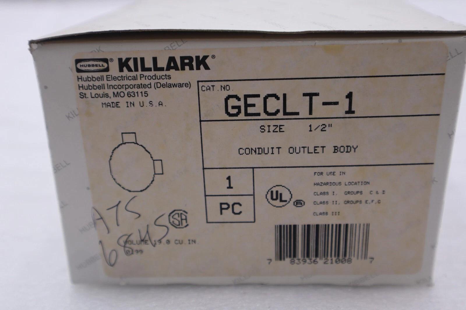 NEW OPEN BOX Killark Geclt-1 Conduit Outlet Body STOCK 2034-A - Image 1