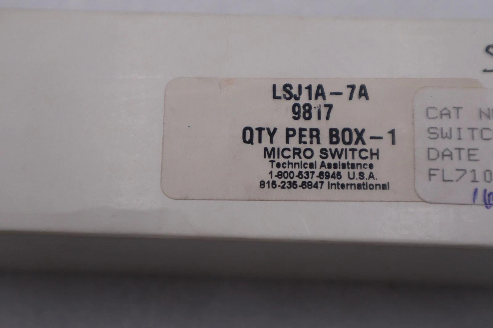 NEW OPEN BOX Micro Switch Limit Switch LSJ1A-7A STOCK G457A - Image 3