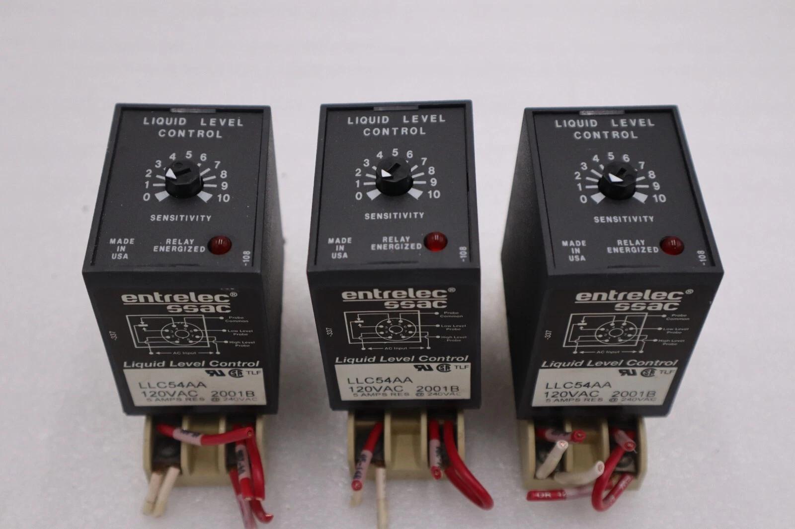 ENTRELEC SSAC LLC44A5A LIQUID LEVEL CONTROL 120VAC STOCK K-49-A - Image 2