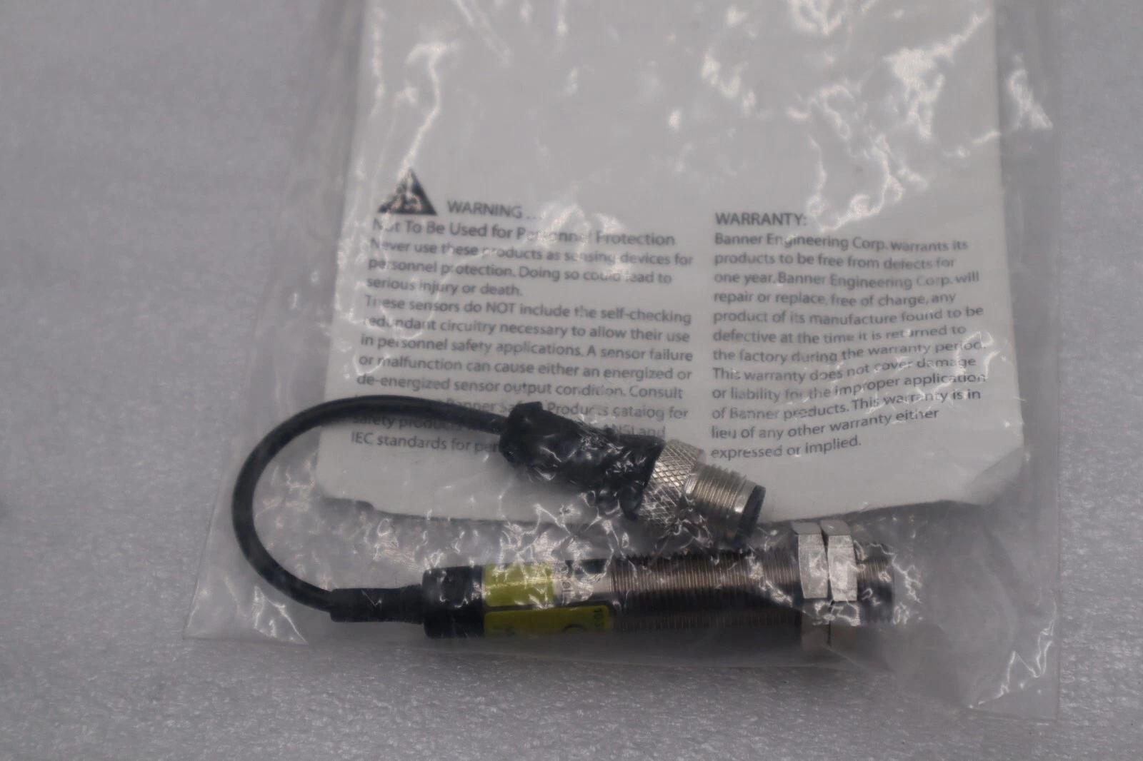 Banner M12PFF25Q5 Photoelectric Sensor 10-30 VDC NEW OPEN BOX STOCK L-205-C - Image 1