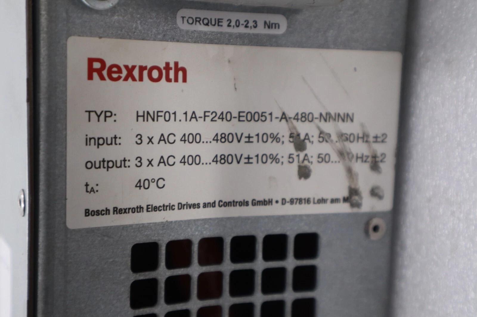 Rexroth #HNF01.1A-F240-E0051-A-480-NNNN 480V IndraDrive Servo Drive STOCK 519-B - Image 5