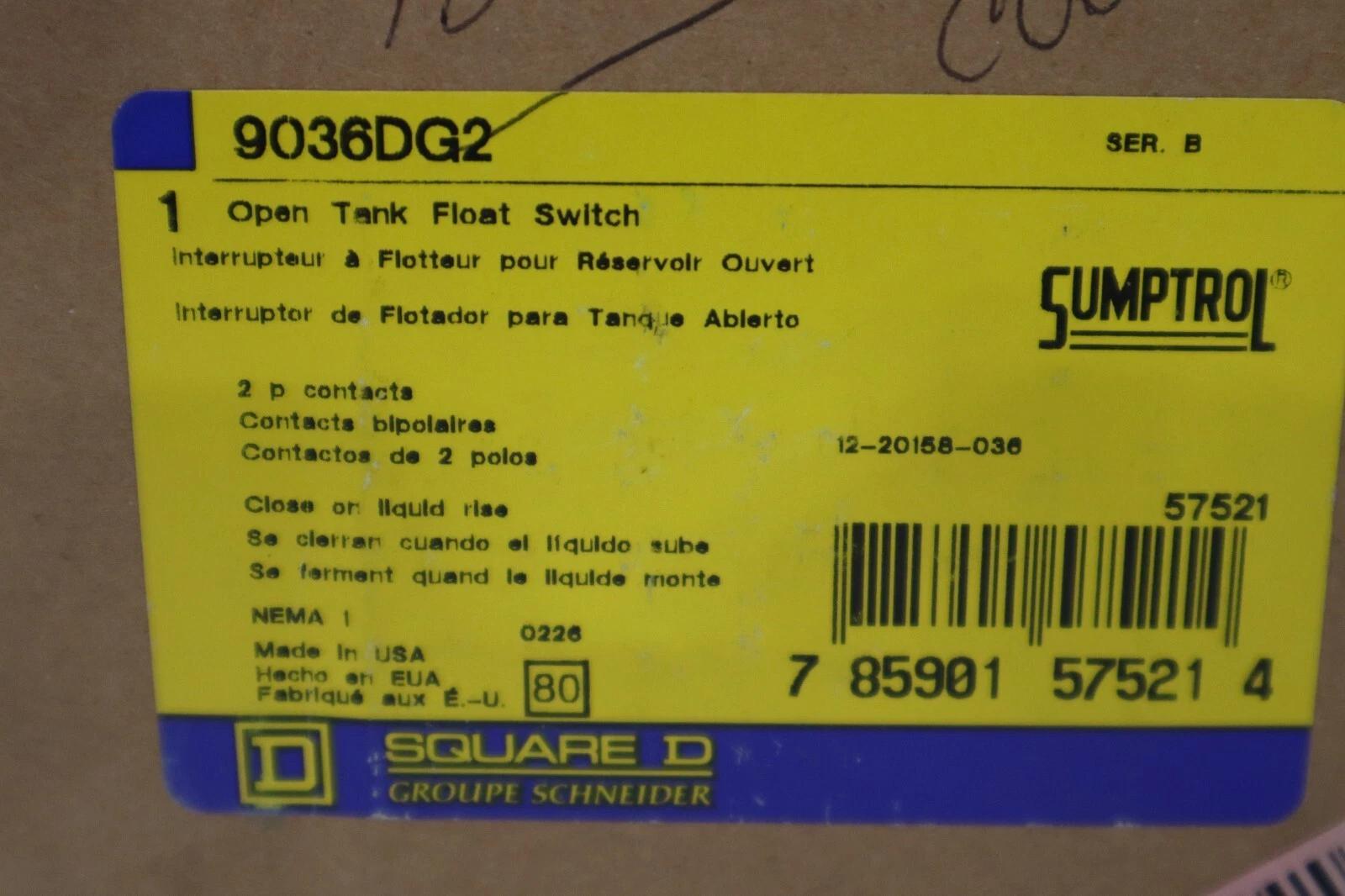 NEW OPEN BOX Square D 9036DG2 Open Tank Float Switch STOCK H-211 785901576433 - Image 3