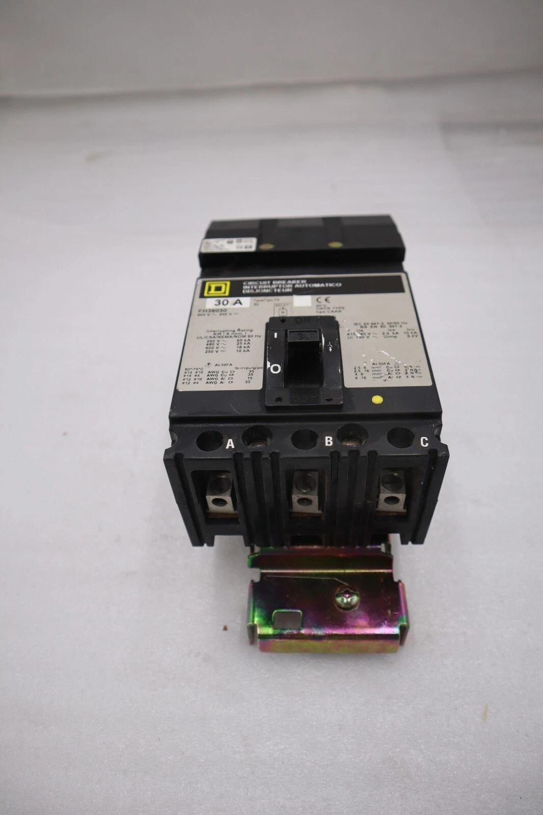 Square D FH36030 I-Line Circuit Breaker 600V 3P 3PH 30 AMP STOCK H167 - Image 1