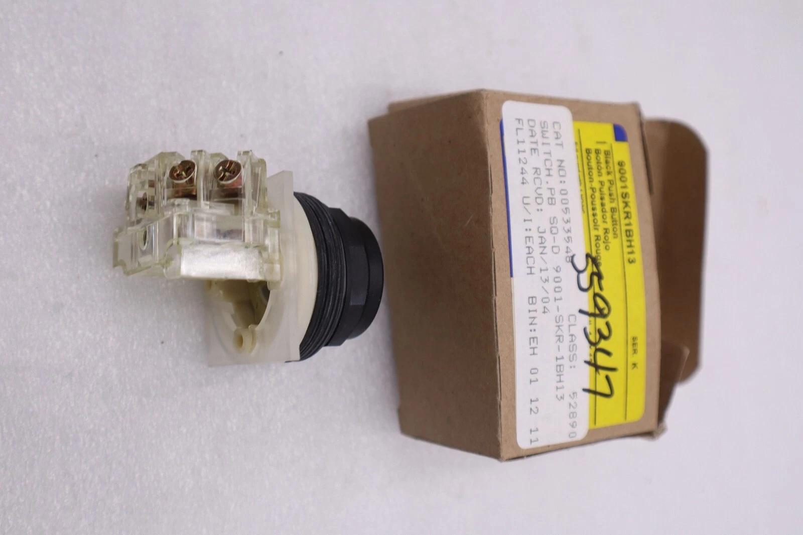 NEW OPEN BOX Square D 9001SKR1BH13 BLACK PUSH BUTTON STOCK G867A - Image 1