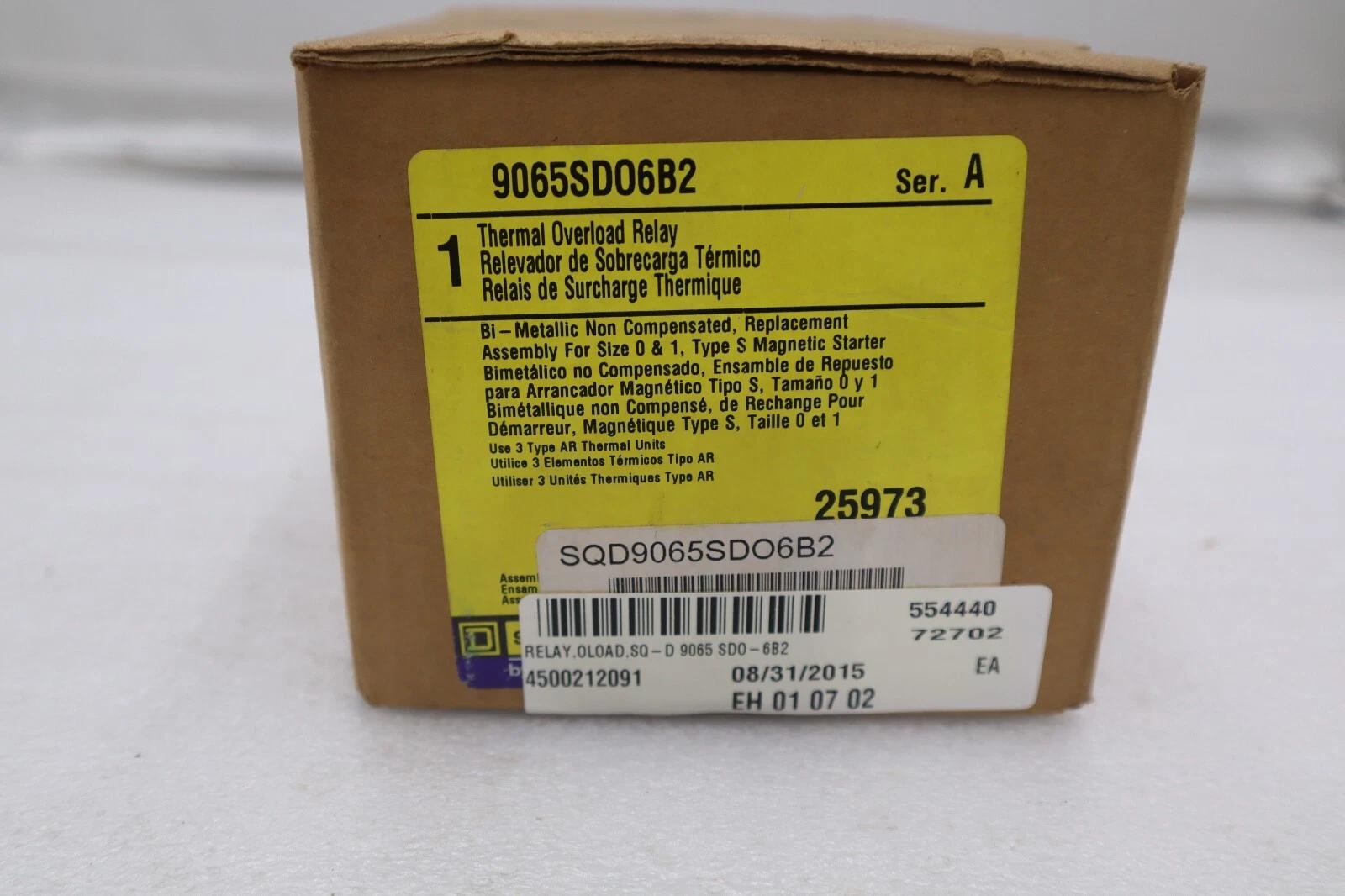Square d 9065sd06b2 thermal overload relay t216128 new unit stock g320a - Image 1