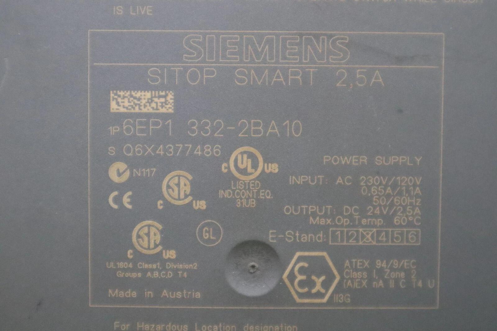 Siemens 6EP1332-2BA10 Power Supply STOCK K-673-C - Image 2