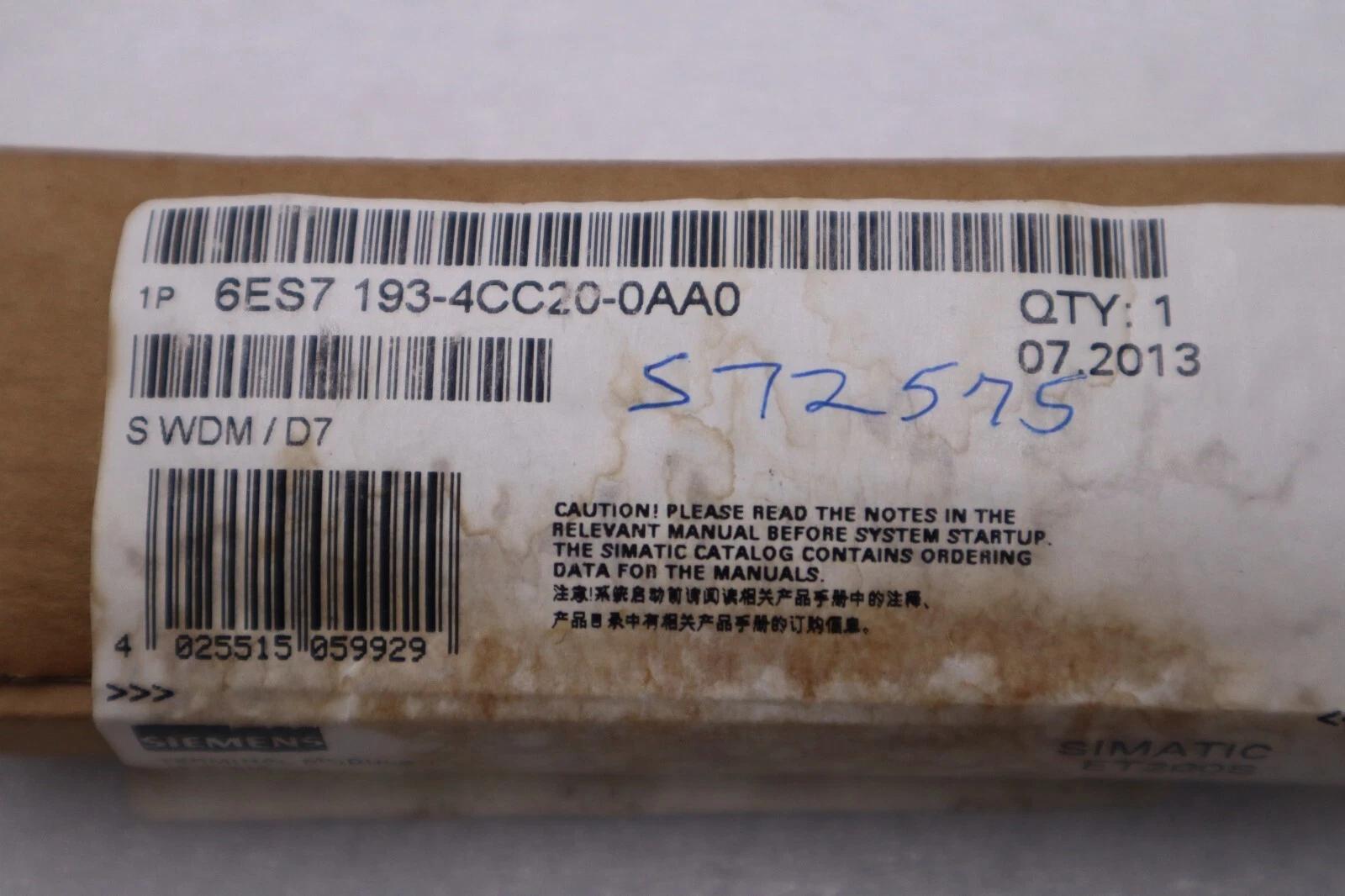 New siemens 6es7 193-4cc20-0aa0 terminal module stock g850a - Image 2