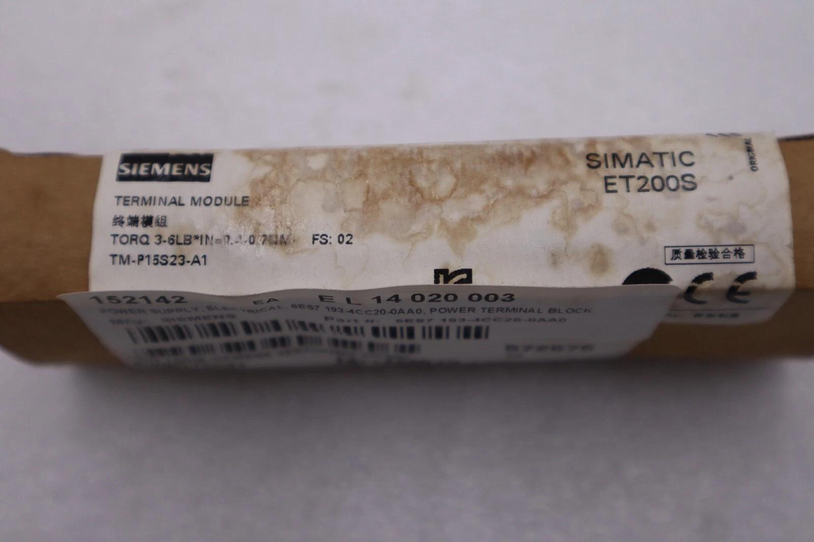 New siemens 6es7 193-4cc20-0aa0 terminal module stock g850a - Image 3
