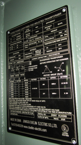 3000 KVA 13800 Primary, 480Y/277 Secondary, J-Tap, Oil new - Image 1
