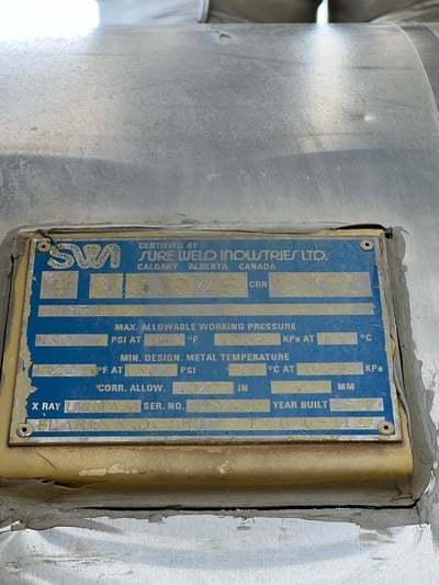 48" x 12' Flare Knockout, 30 bbl, 150 psi, 1989 - Image 2
