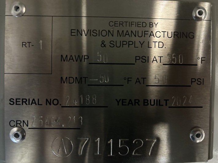 72" x 10' Flare Knockout, 50 bbl, 50 psi, 2024 - Image 6
