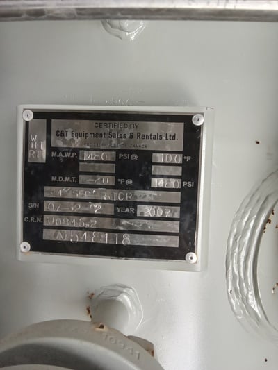 24" Sour Vertical Inlet Separator, 1480 psi, 3-phase, 2007 - Image 9