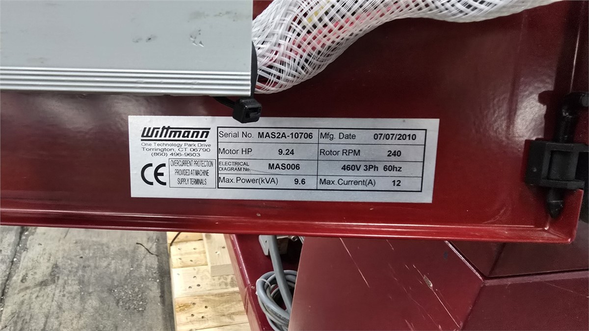 9.7" x 10" Wittmann, knife-mill auger granulator, 9.2 HP, 3 blade open rotor w/ adj rotating & bed knives - Image 3