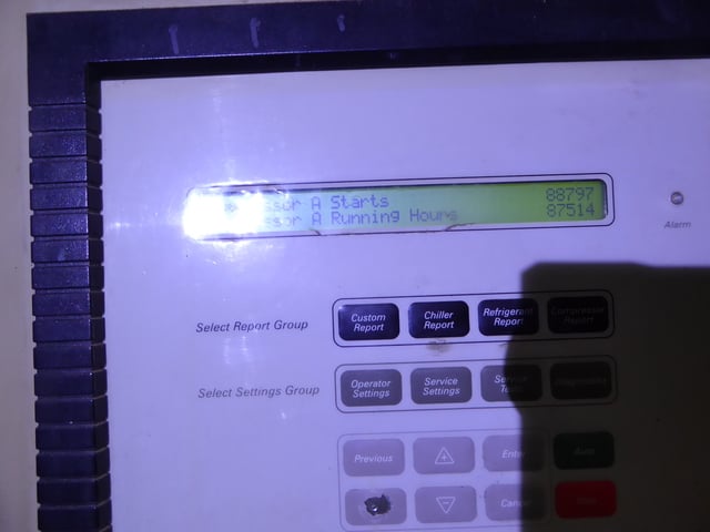 100 Ton, Trane Series R #RTWA100, Water-Cooled Chiller, dual compressor, 88,797/67,514 hours, 2011 - Image 4