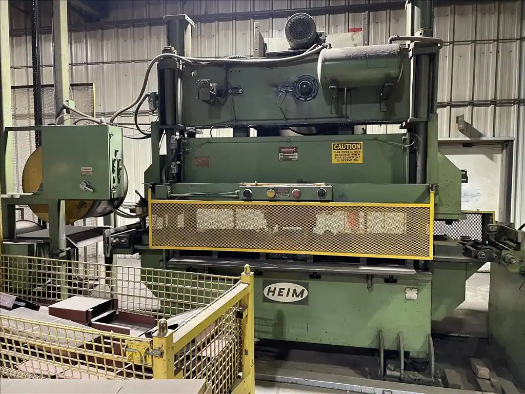100 Ton, Heim #S100-30-80, straight side notch & pre-punch press, air clutch, 80" x 30" bed area, 10 HP - Image 1