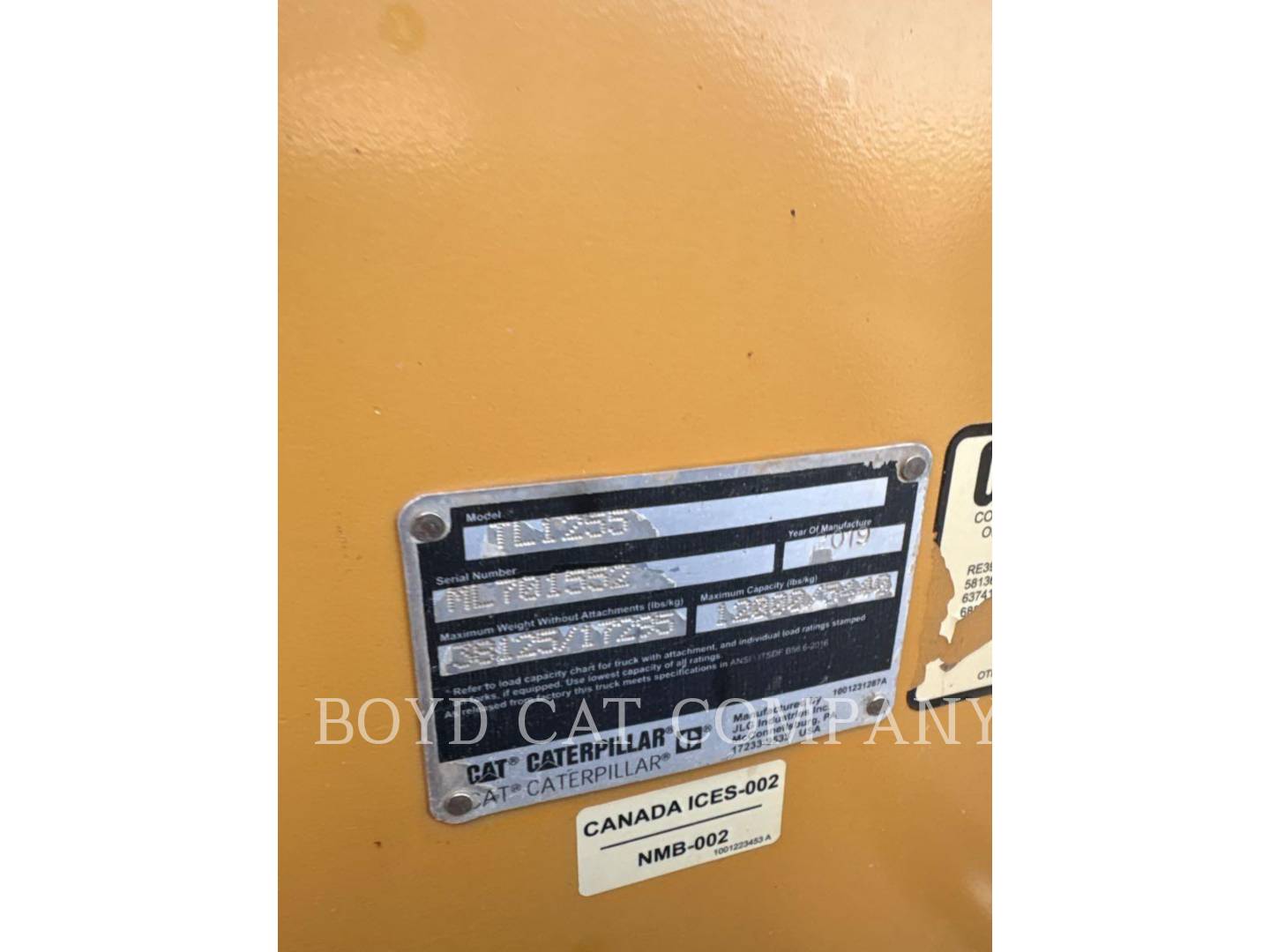 Cat TL1255D, Telehandler, 3135 hours, S/N: ML701552, 2019 - Image 6