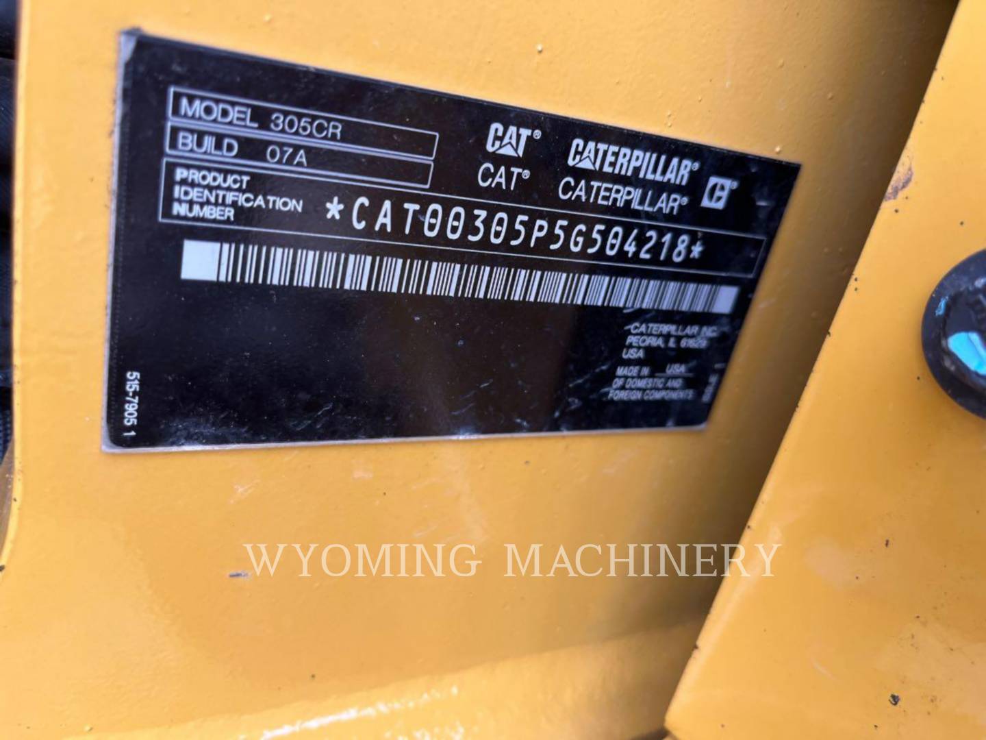 Caterpillar 305, Crawler Excavator, 340 hours, S/N: 5G504218, 2023 - Image 6