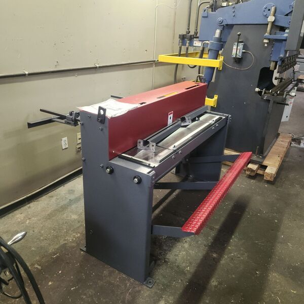 16 gauge x 4.4' BMT #O-5216, Foot Power Shears, 24" front & Back Gauge, support & squaring arms, new - Image 2