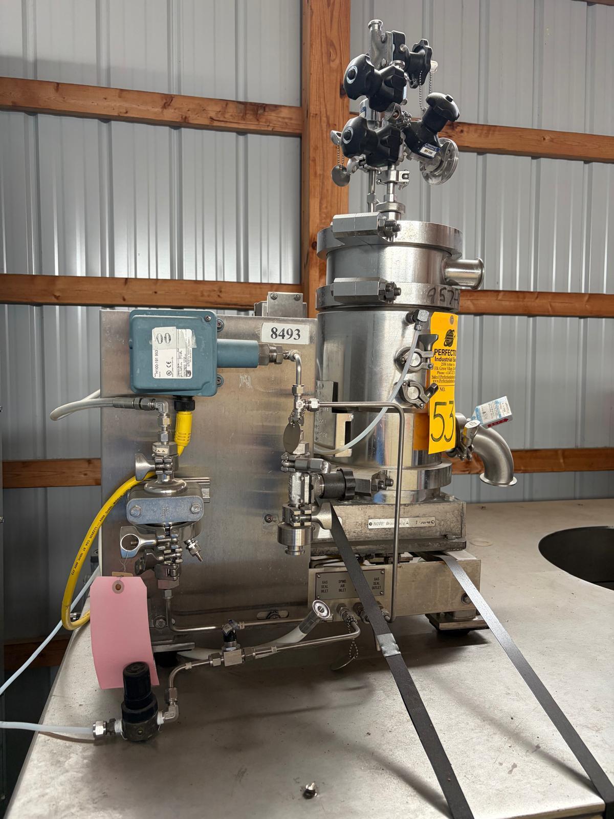 Carr #9004PLT, Pilot Viafuge Centrifuge, 316l Stainless Steel, 15325 rpm, 1 HP, controls, 2001 - Image 5