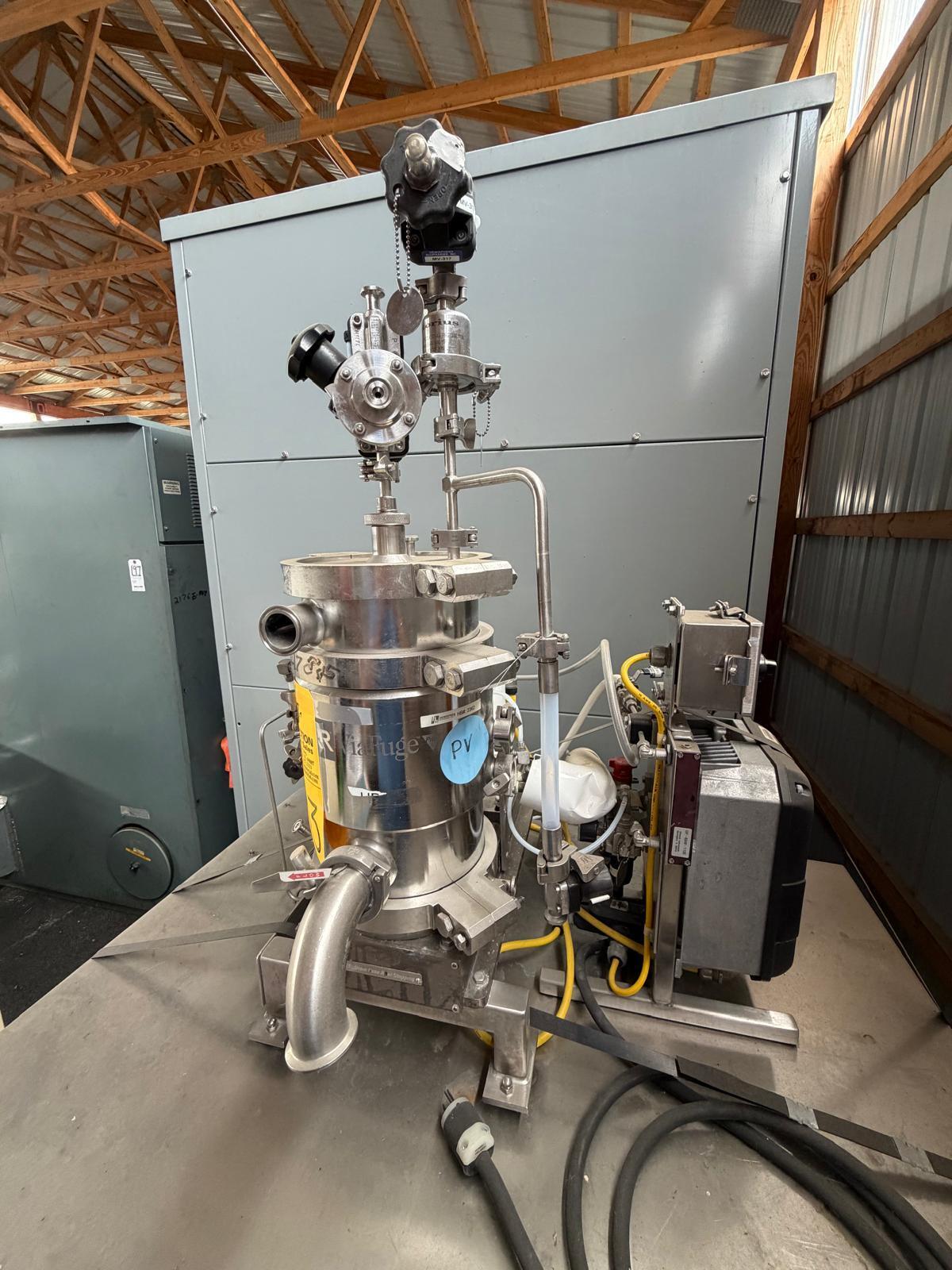 Carr #9004PLT, Pilot Viafuge Centrifuge, 316l Stainless Steel, 15325 rpm, 1 HP, controls, 2001 - Image 7