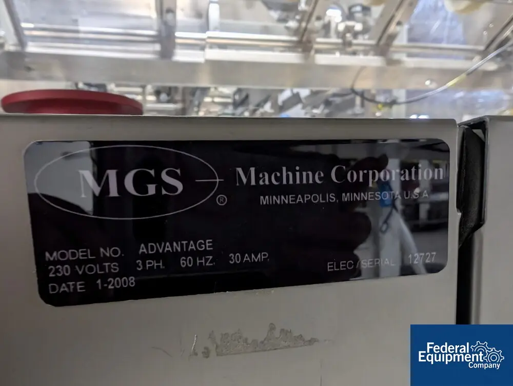 MGS #Advantage, Case Packer, powered case feeder, dual tag heads, PLC controls, 2008 - Image 2
