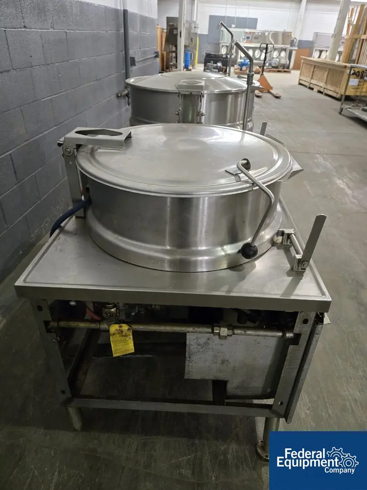 Market Forge #MT60E, Commercial Dual Soup Kettles, Stainless Steel, 30" & 26" diameter, dumpers & spigots - Image 4