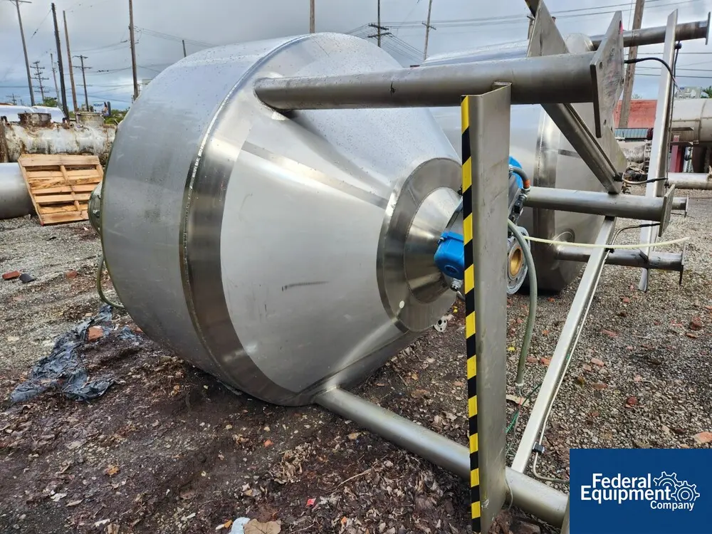 600 gallon SFI, Mix Kettle, 304 Stainless Steel, 66" diameter x 24" straight side, dish top, 32" cone bottom - Image 3