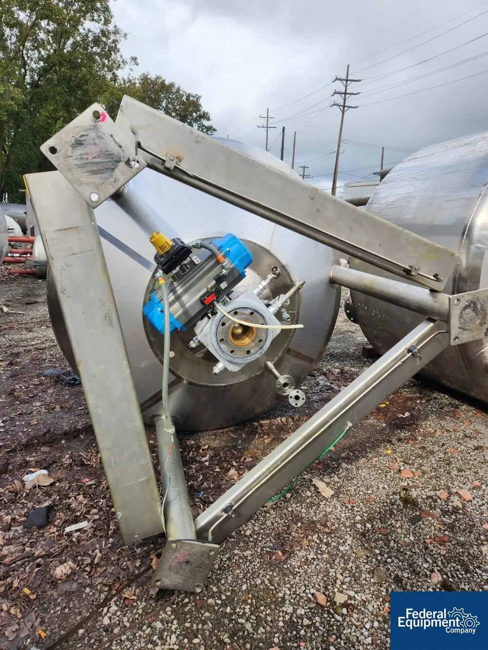 600 gallon SFI, Mix Kettle, 304 Stainless Steel, 66" diameter x 24" straight side, dish top, 32" cone bottom - Image 5