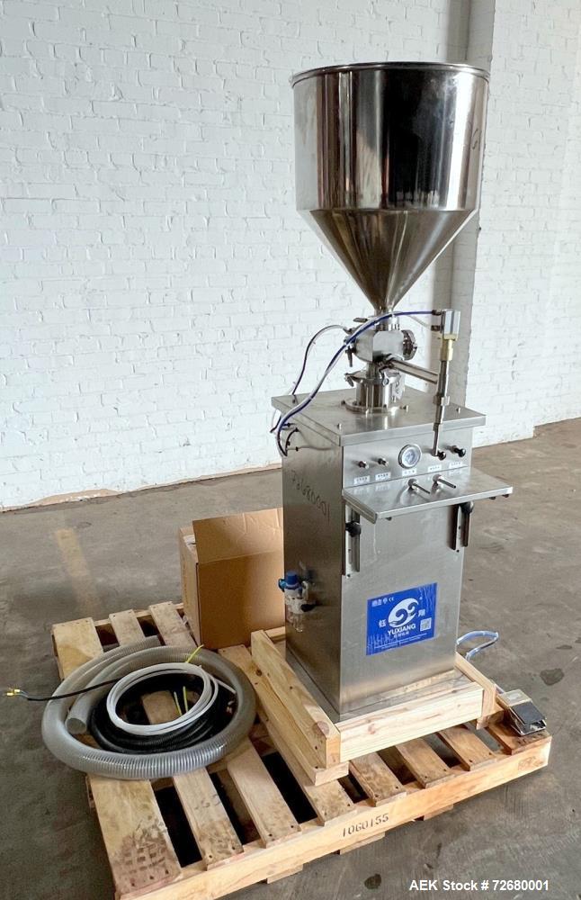 Yangzhou Yuxiang #GZJ, Vertical Volumetric Filler, 20-40 BPM, 100-1000ml, Stainless Steel, hopper, pedal - Image 3
