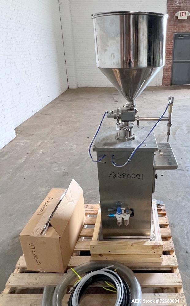 Yangzhou Yuxiang #GZJ, Vertical Volumetric Filler, 20-40 BPM, 100-1000ml, Stainless Steel, hopper, pedal - Image 4