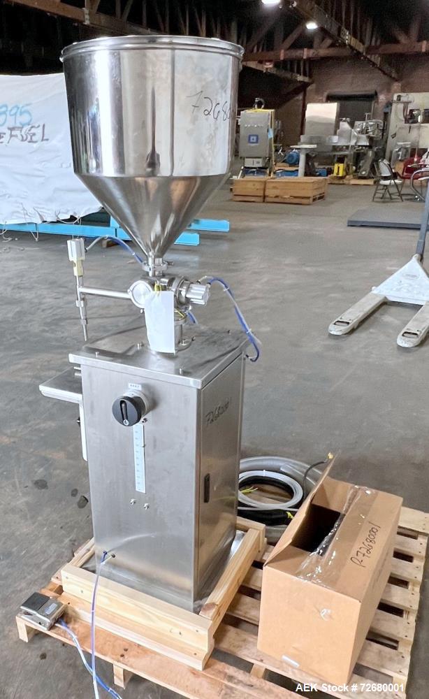 Yangzhou Yuxiang #GZJ, Vertical Volumetric Filler, 20-40 BPM, 100-1000ml, Stainless Steel, hopper, pedal - Image 6