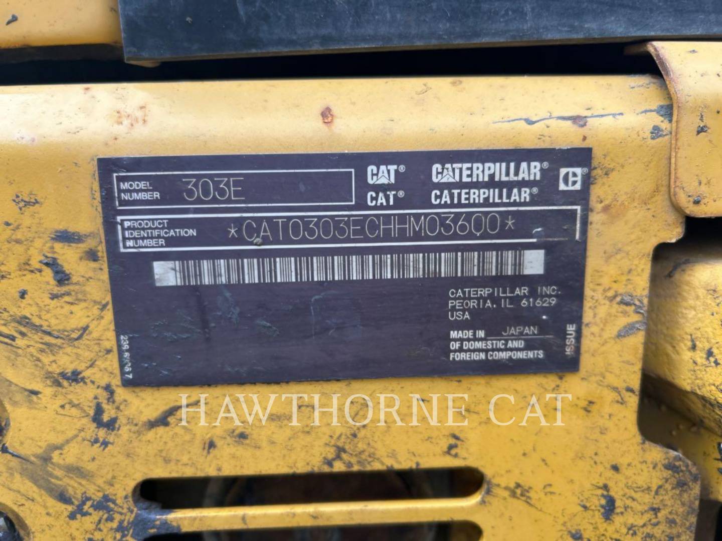 Caterpillar 303E CR, Crawler Excavator, 1476 hours, S/N: HHM03600, 2019 - Image 7
