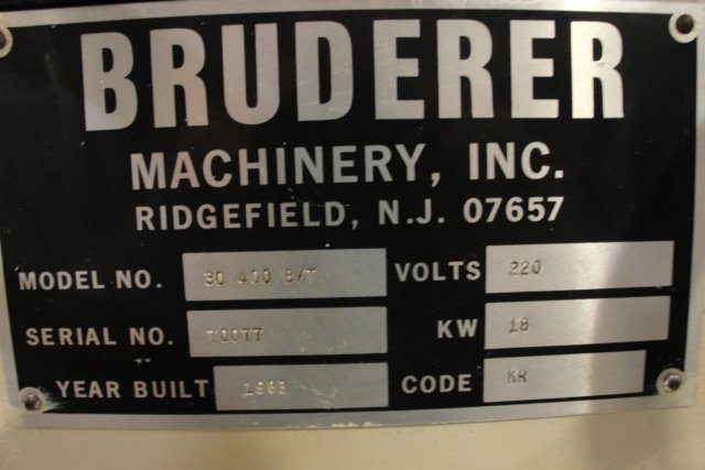 14" x .08" Kohler / Bruderer #30400 B/T, Precision, 7 over 8, 4 hi, like new, 1983 - Image 6